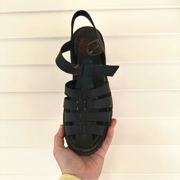 Vegan Leather Cage Sandals - Picture 2 of 5